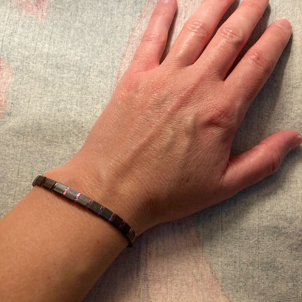 Chic Handmade Brown and Purple Beaded Bracelet - Picture 3 of 5